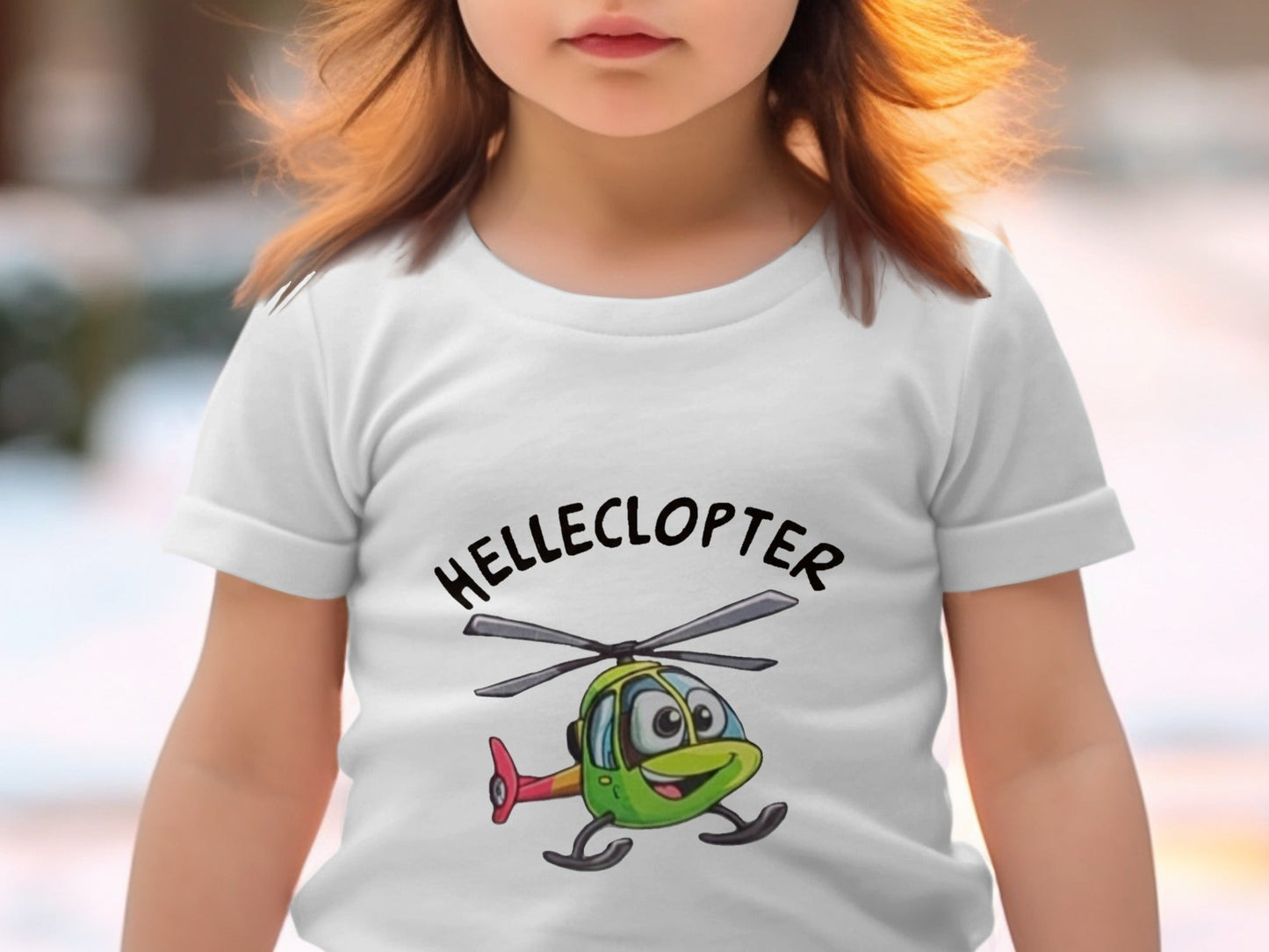 Cute Helicopter Design Kids T-Shirt for Fun